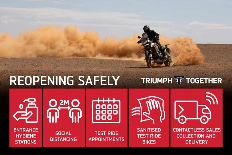 Triumph Motorcycles’ dealer network to re-open