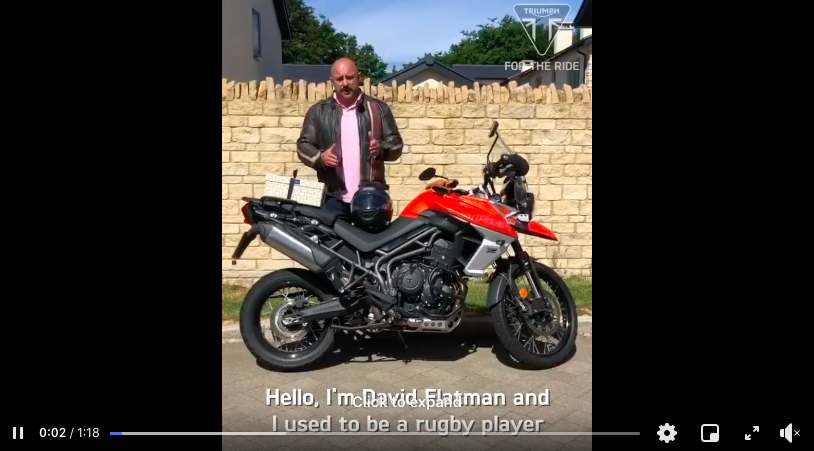 Triumph Motorcycles helps rugby star David Flatman celebrate UK’s local lockdown heroes