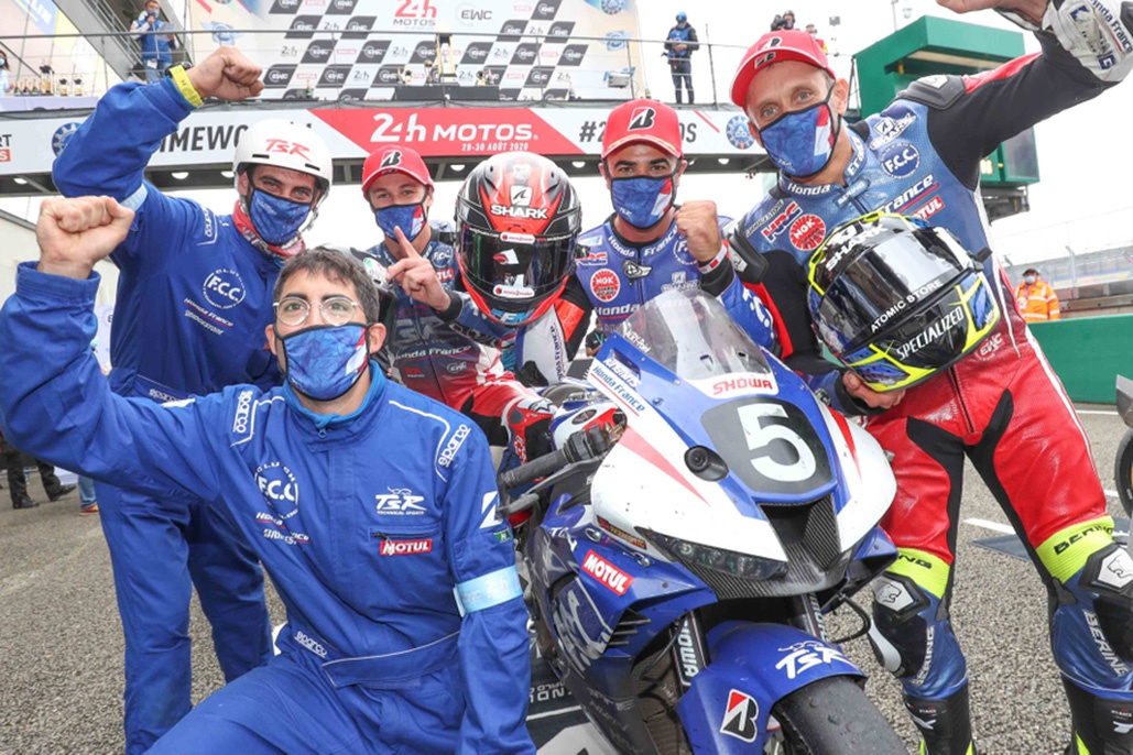 F.C.C. TSR Honda France win 24 Heures Motos