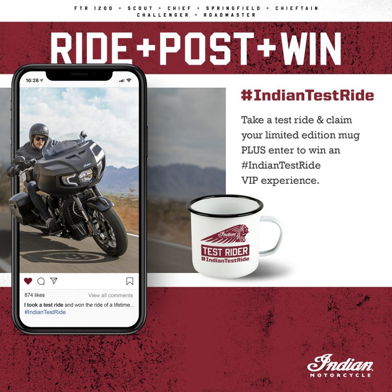 Last Chance to Ride, Post, Win with Indian Motorcycle