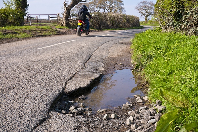 Riders beware… poor road surfaces cause more than 500 road accidents