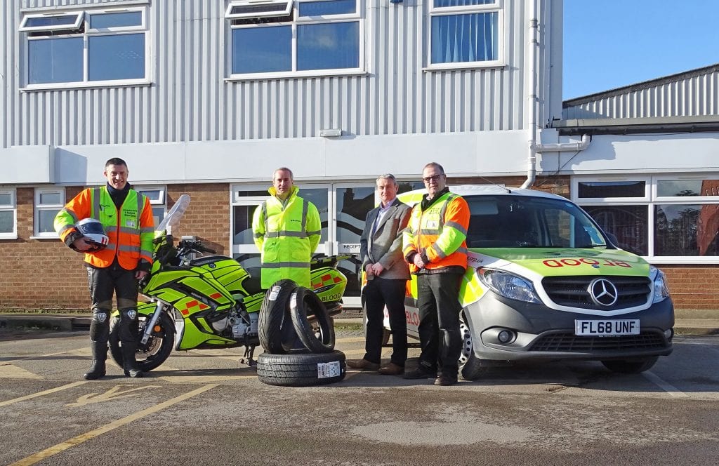 Avon Tyres to support Leicestershire & Rutland Blood Bikes