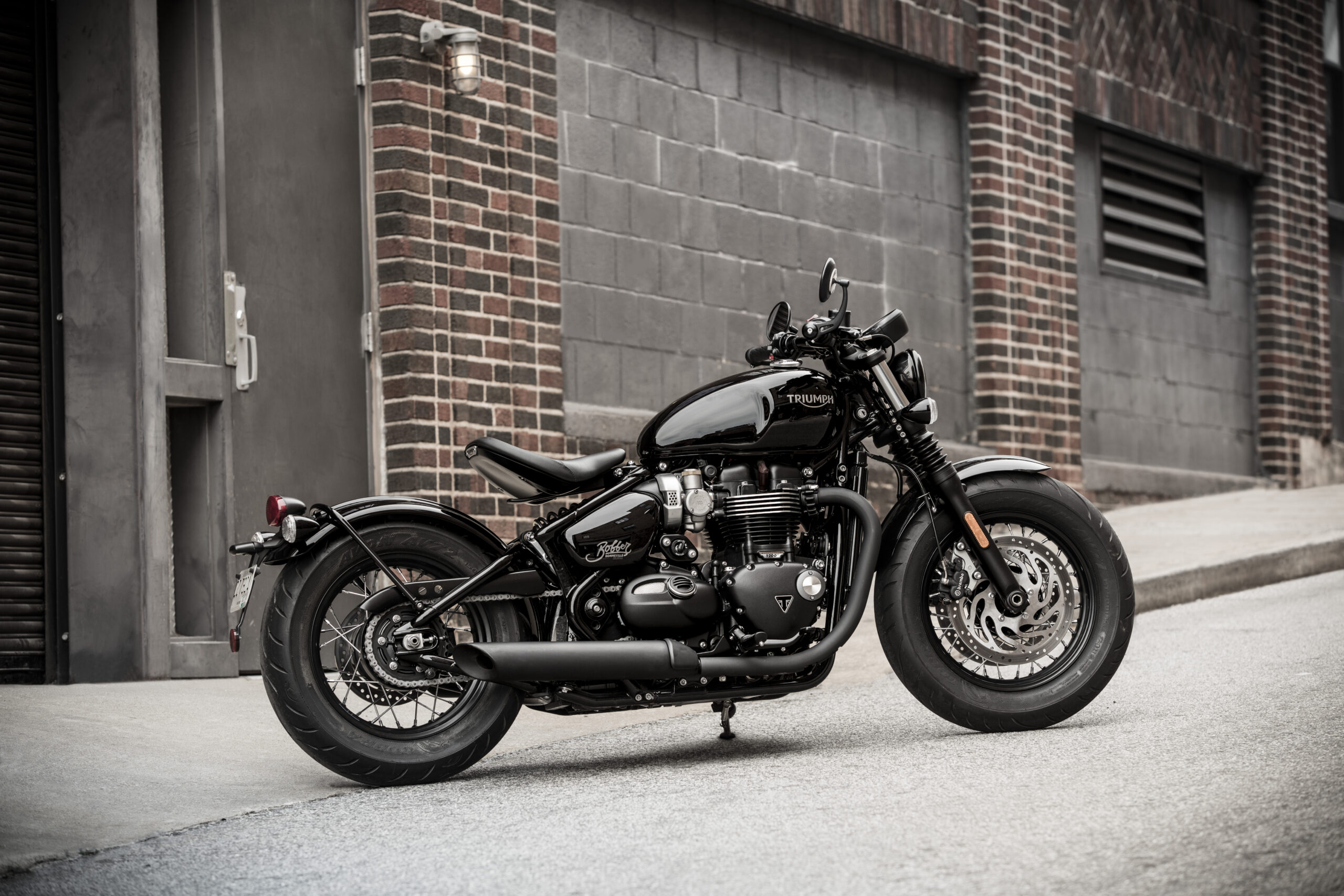 The Triumph Bonneville Bobber Black