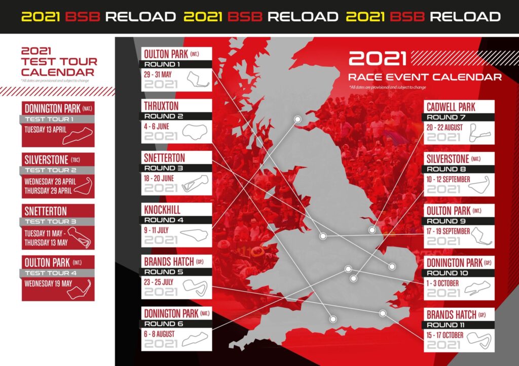 2021 British Superbike Calendar - Update | Motorcycle News