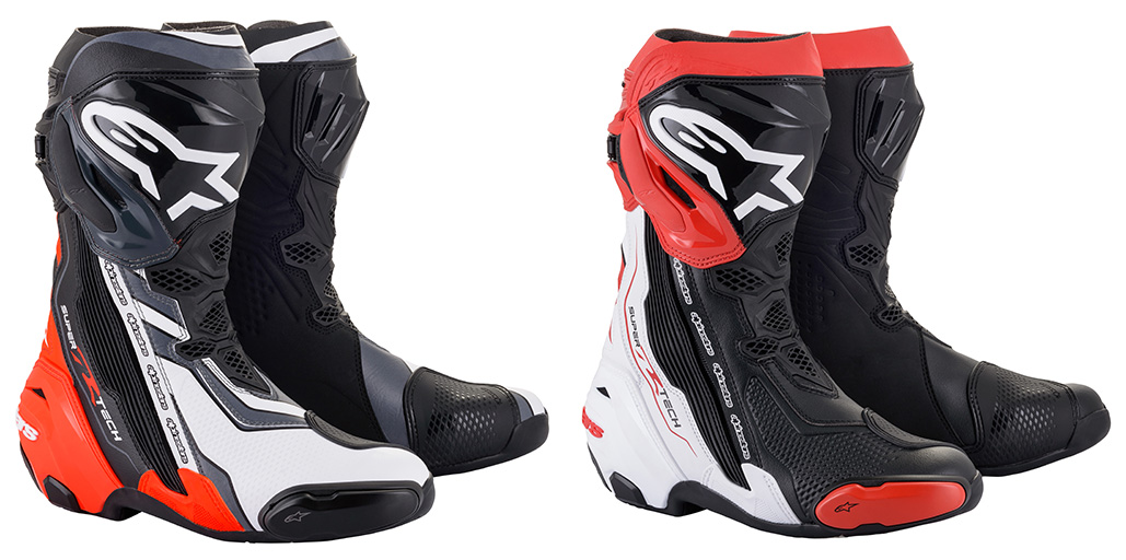 Botas Moto Alpinestars Supertech R Vented Boot Black White Red