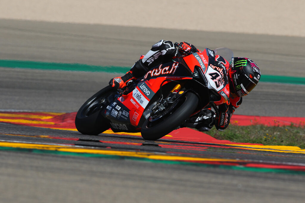 Redding powers to the top on day two at Aragon as he leads Ducati 1-2