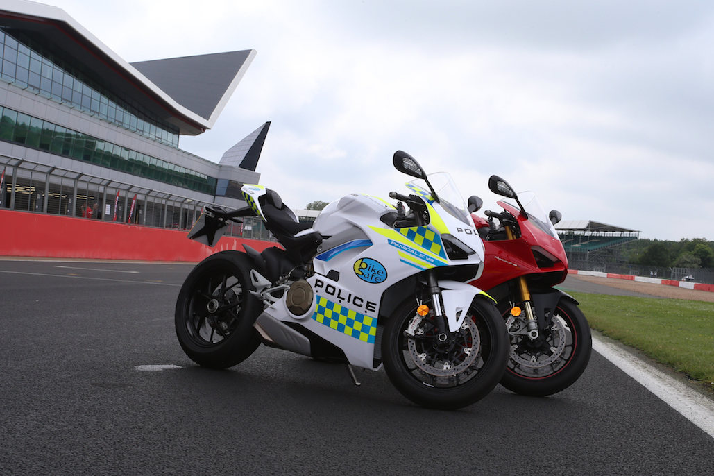 BikeSafe take delivery of Police liveried Panigale V4 from Ducati UK