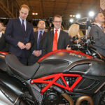 HRH Prince William, Duke of Cambridge visits the Ducati stand at Motorcycle Live