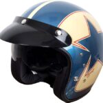 New Duchinni Open Face Helmet with Retro Graphics