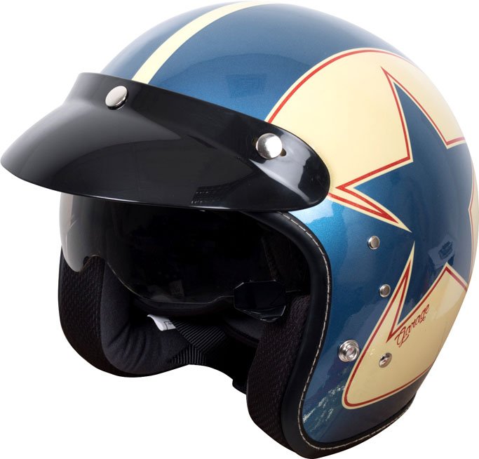 New Duchinni Open Face Helmet with Retro Graphics