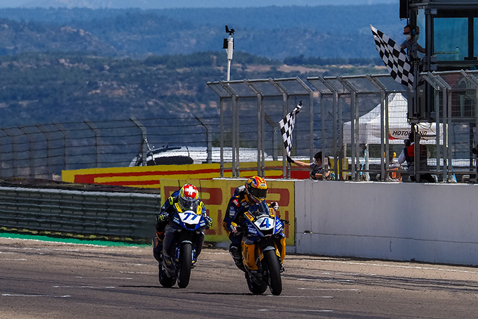 Odendaal claims maiden WorldSSP win with last-corner pass on Aegerter