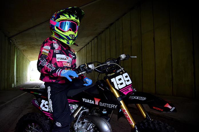 Rising motocross star 11-year old Olivia Reynolds gets Yuasa’s backing