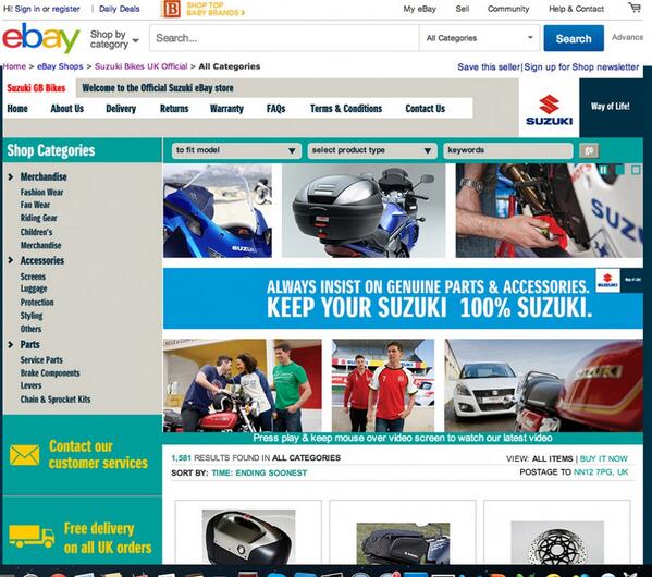 Suzuki Dealers Link up For EBay First