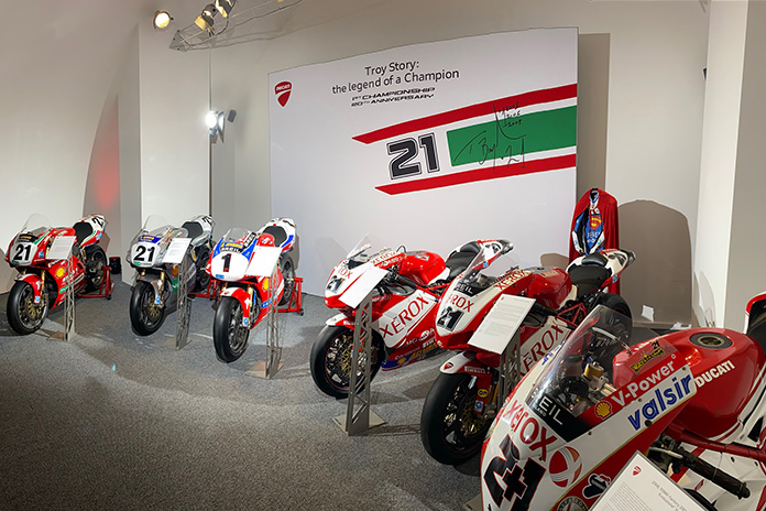 A Temporary Exhibition At The Ducati Museum For Troy Bayliss