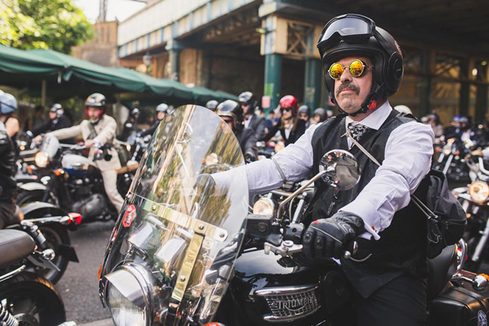 Bikes, blazers, beards and banter give a two-fingered salute to prostate cancer