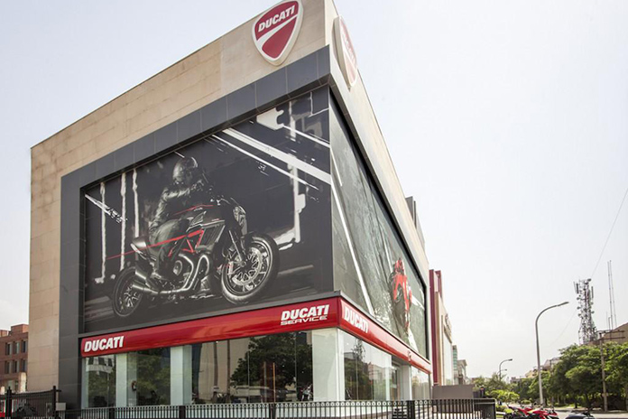 Ducati officially marks its arrival in India with a press conference at the largest Ducati Store in the world