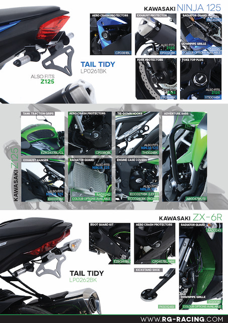 R&G Goes Green With Full Range For 2019 Kawasaki Z125, Ninja 125 And ZX-6R