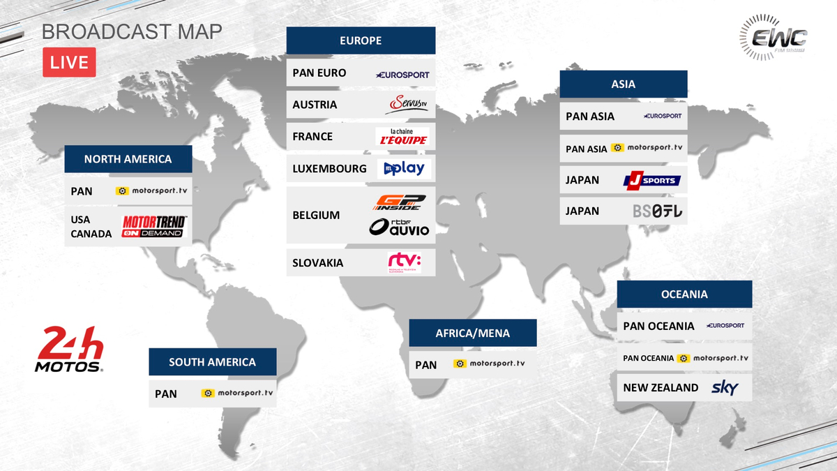 2021 24 Heures Motos to be shown around the world