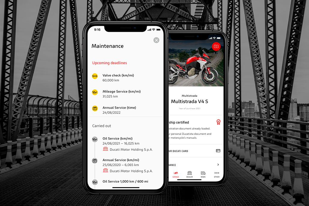 MyDucati App evolves with the new Maintenance section 01