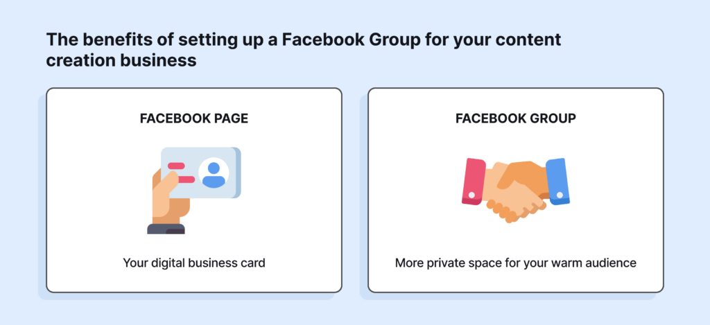 The benefits of setting up a Facebook Group for your content creation business
