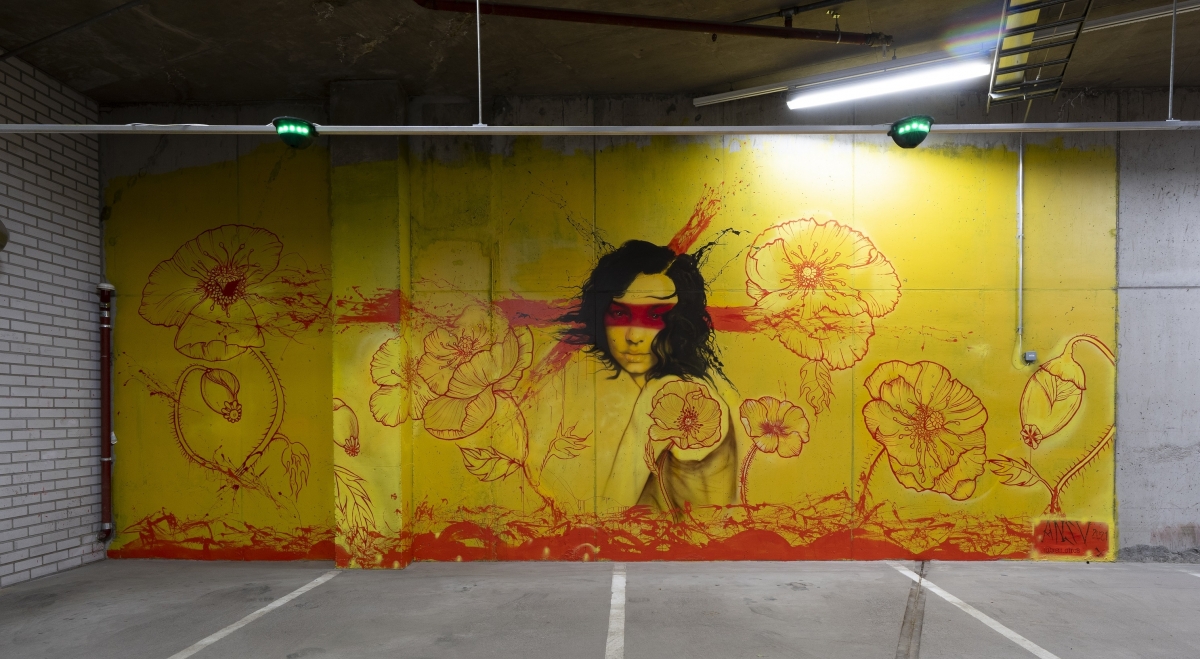 Taidetta pysäköintihallissa