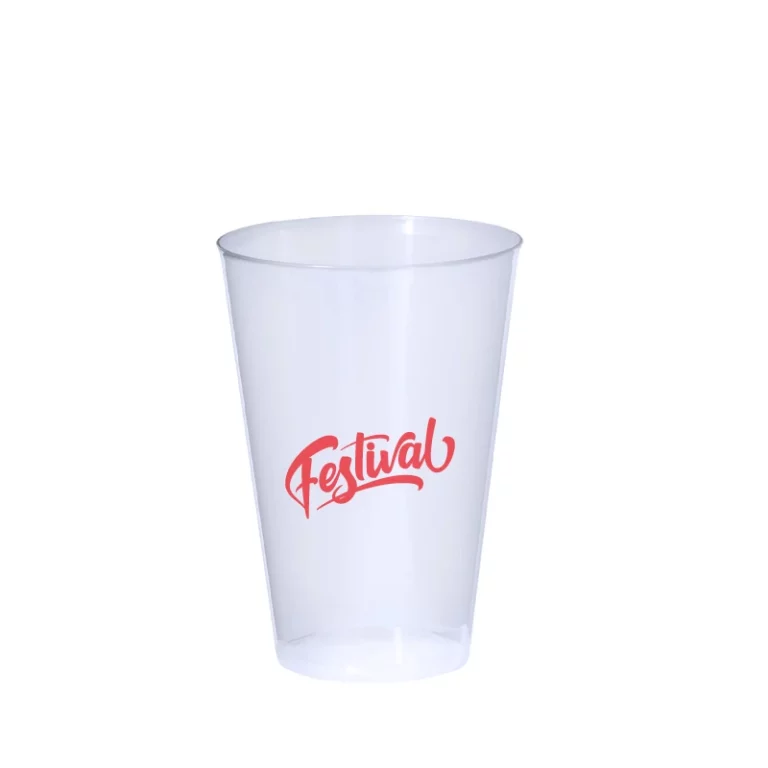 Copo reutilizável em PP translúcido 400 ml
