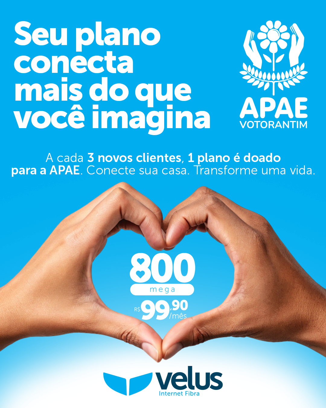 Campanha Velus + APAE de Votorantim — peça 1
