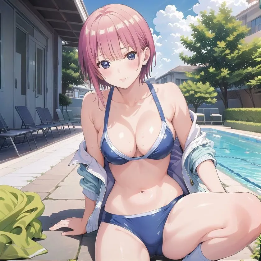 〜五等分の●嫁 水着編〜 中●一花 CG集 #1 サンプル画像2