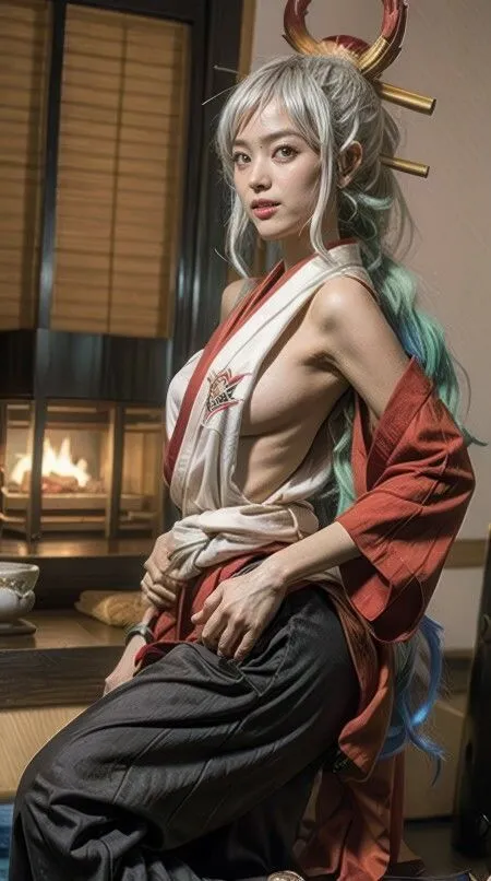 AI生成漫画ONE PIECE ヤマト(YAMATO) コスプレ写真集 Vol.1 サンプル画像5