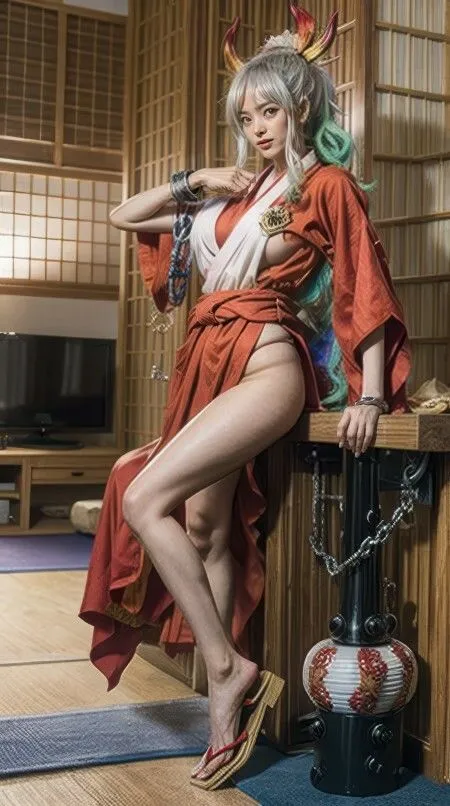 AI生成漫画ONE PIECE ヤマト(YAMATO) コスプレ写真集 Vol.1 サンプル画像7