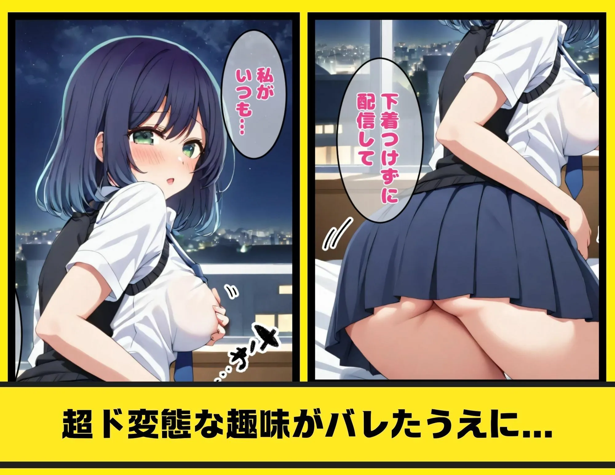 【孕ませタイムズ!】黒川あ◯ねのリアルタイムど変態オナバレ配信事故ストーリー【推◯の子】セリフ付き90P+α サンプル画像4