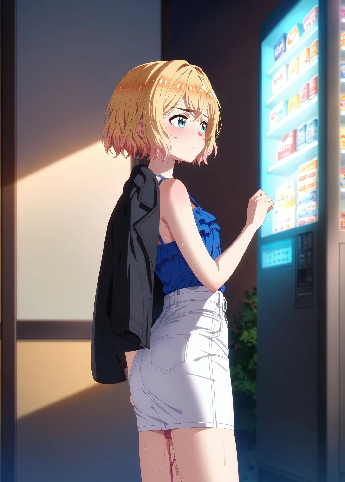 素人美少女とリモコンローターお散歩 街中の路上でビクビク震えてイキまくってしまう女子大生 サンプル画像6