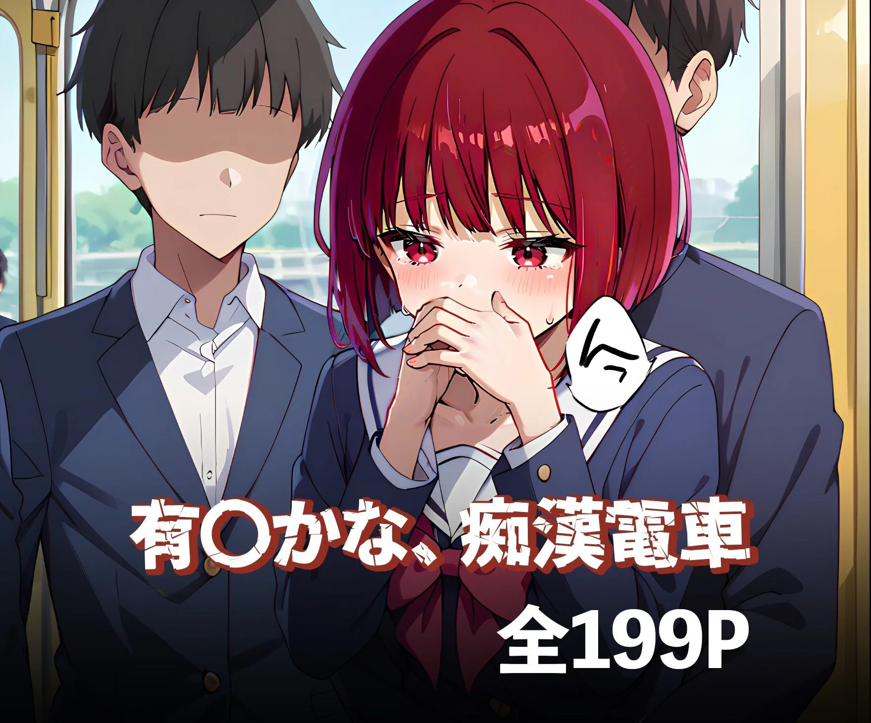 有〇かな、痴●電車 サンプル画像1