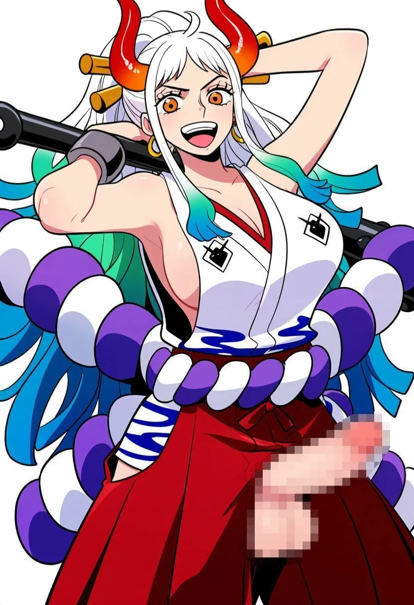 ワンピース人気女性キャラがふたなりになり拘束、射精するイラスト500枚(ナミ、ロビン、ビビ、ハンコック、ヤマト) サンプル画像9