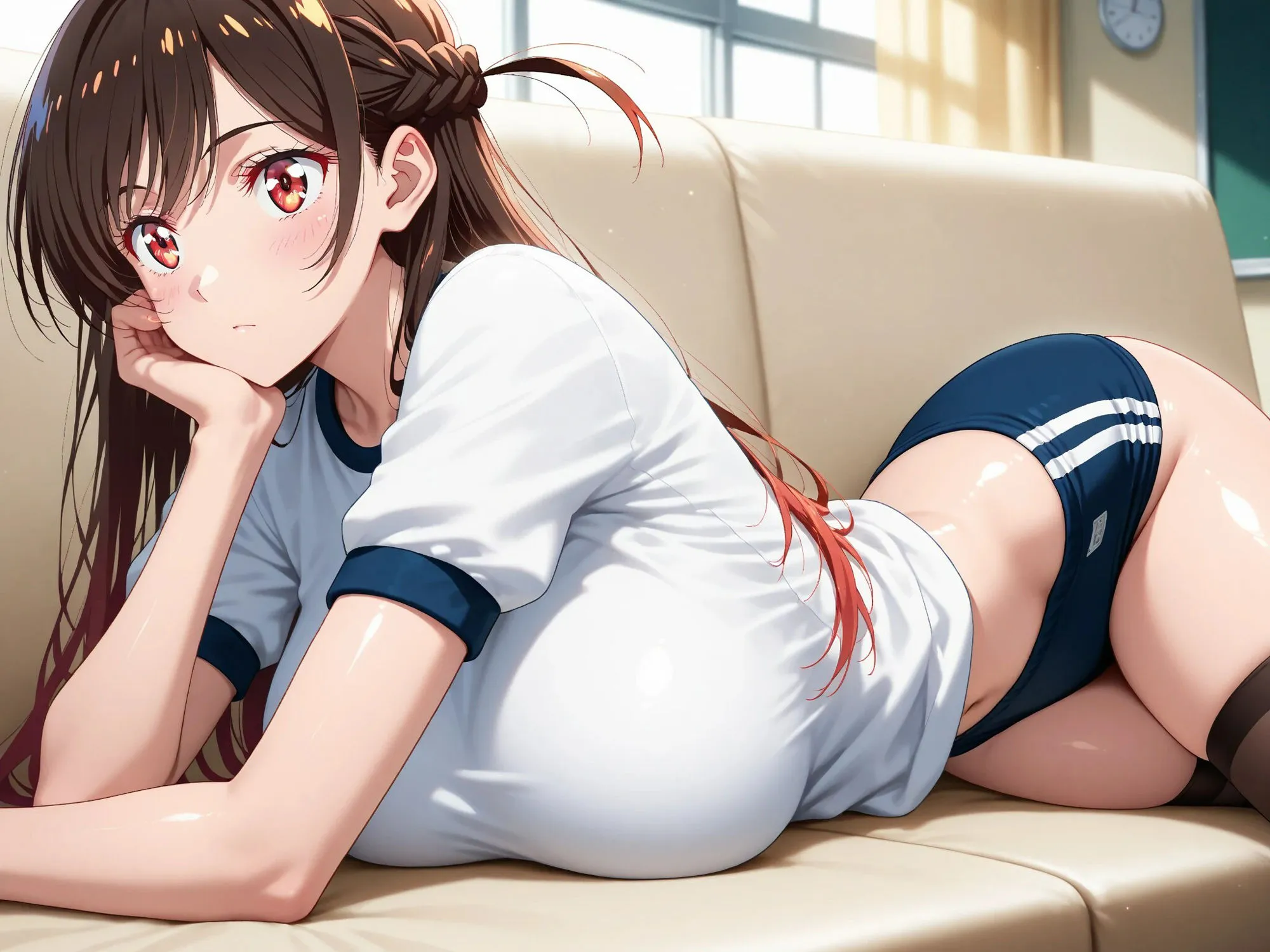 【発情ヒロイン】彼女、お借りし〇す 水〇千鶴 体操服ブルマ編 サンプル画像2