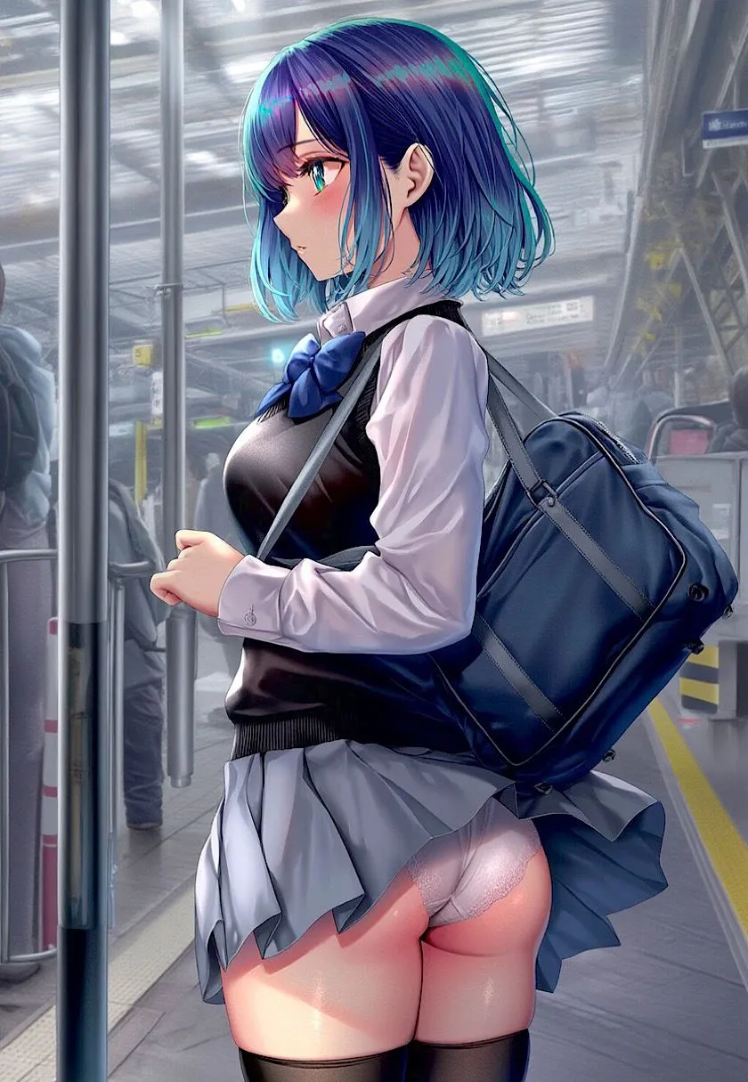 今日のおかず 推しの◯・黒川◯かね (制服)〜電車編&路地裏編〜 サンプル画像1