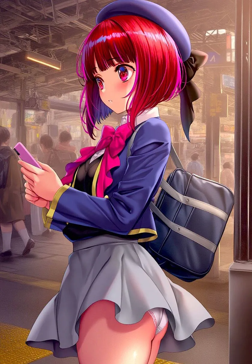 今日のおかず 推しの◯・有馬◯な (制服)〜電車編&路地裏編〜 サンプル画像1