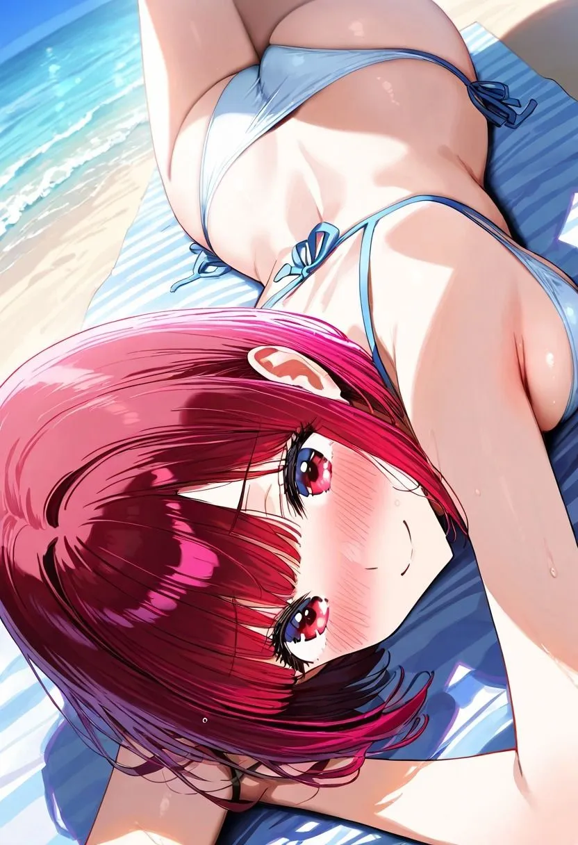 水着で乱れる推し●子たち 有●かな サンプル画像2