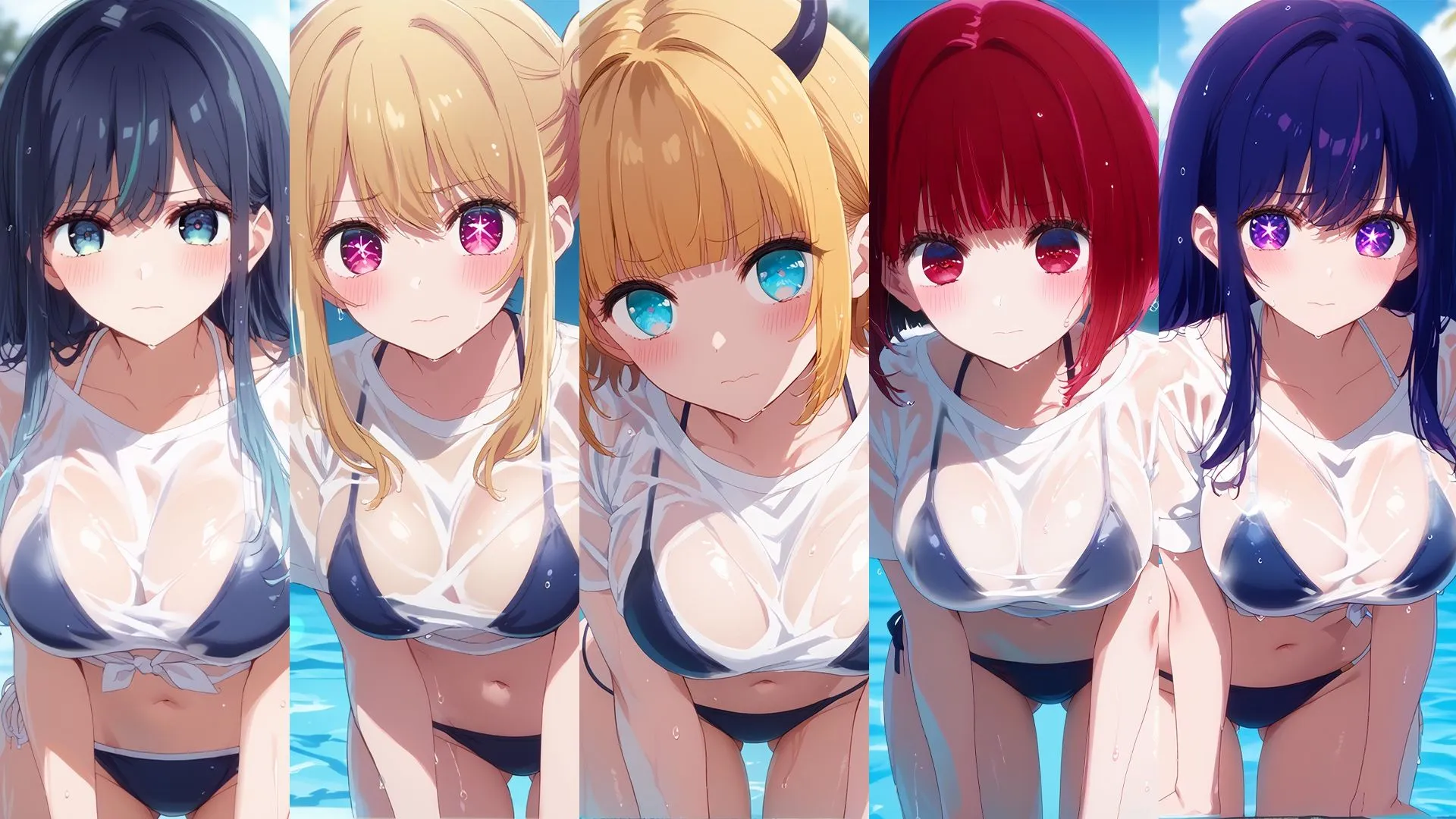 濡れT水着がエロすぎた 推〇の子ver サンプル画像1