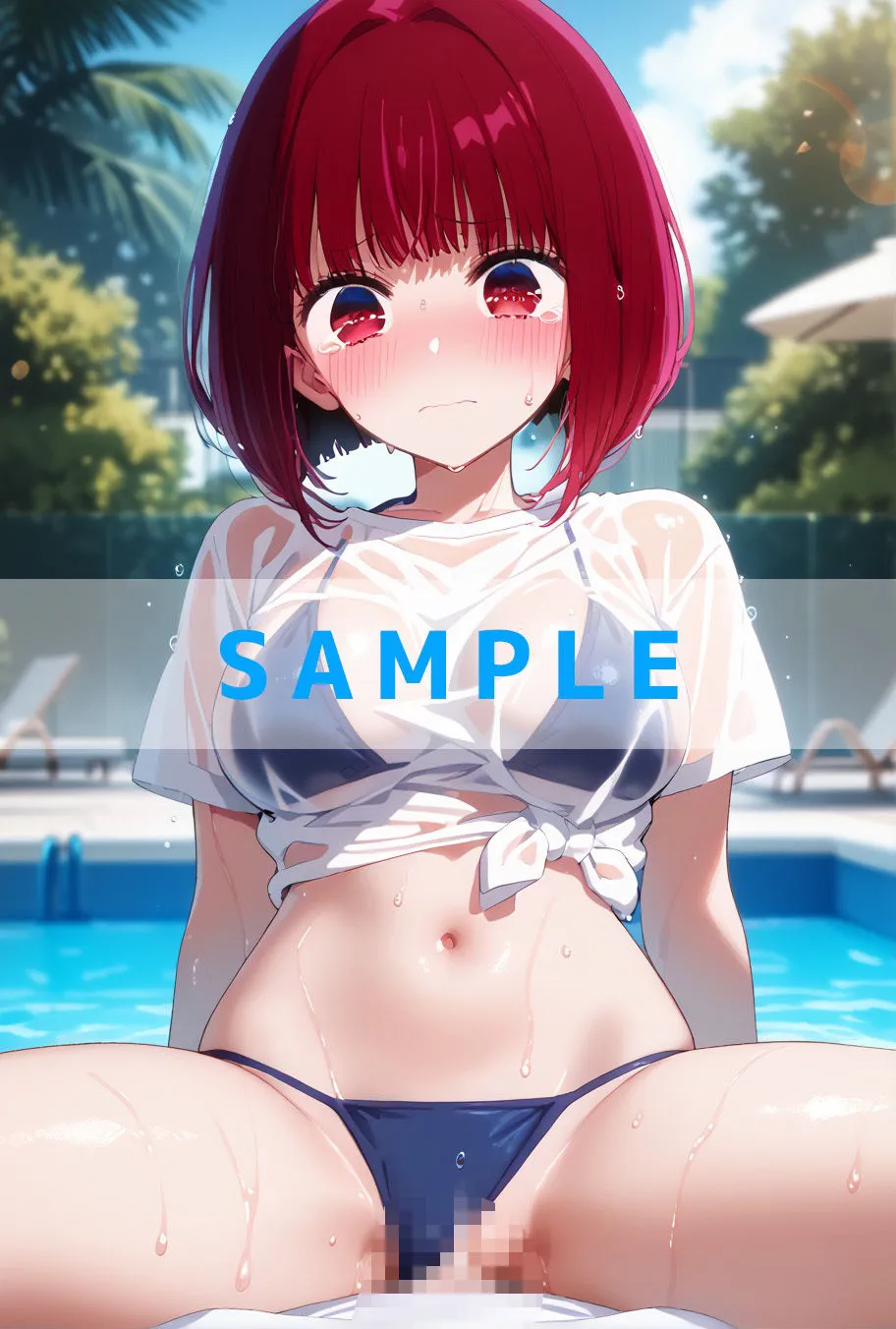 濡れT水着がエロすぎた 推〇の子ver サンプル画像8