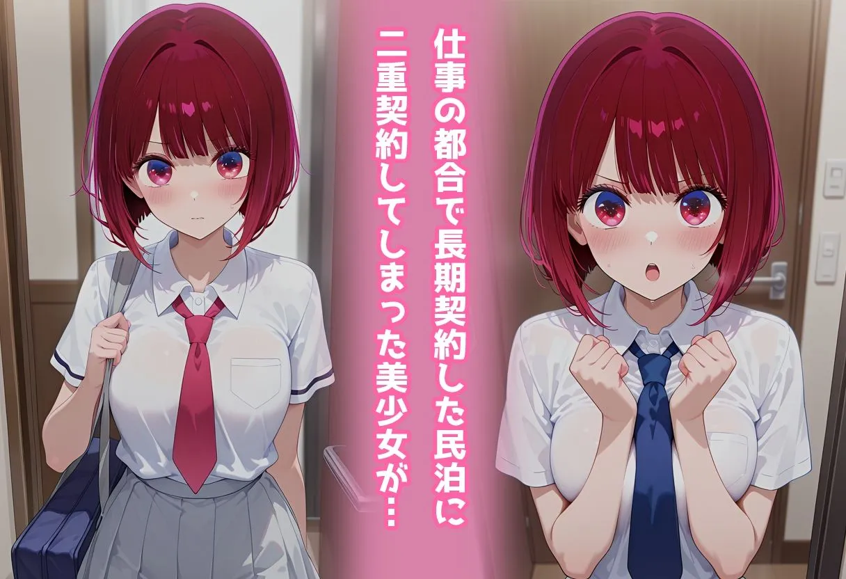 民泊トラブル!?…美少女と突然の強●ルームシェア性活 〜有●かな編〜 サンプル画像1