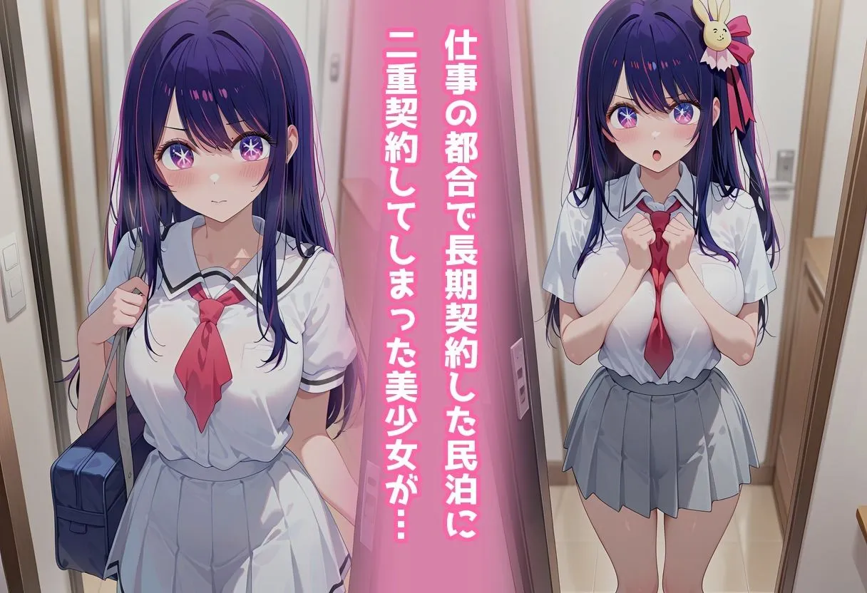 民泊トラブル!?…美少女と突然の強●ルームシェア性活〜星●アイ編〜 サンプル画像1