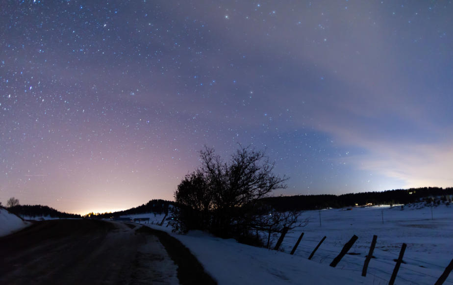 Night on Snowball Road, Pagosa Springs, Colorado