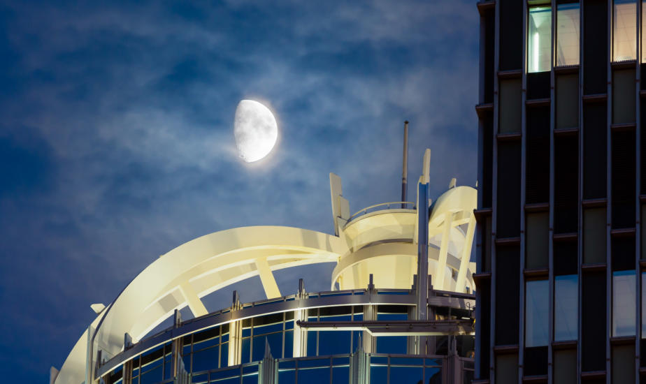 The Moon Over 111 Huntington, Boston, Massachusetts