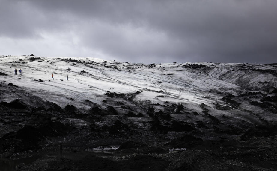 Hikers on Sólheimajökull, Iceland