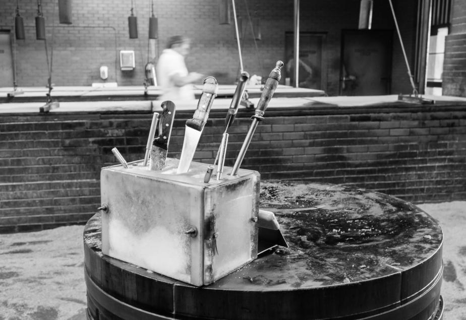 Knife Block, Kreuz Market, Lockhart, Texas