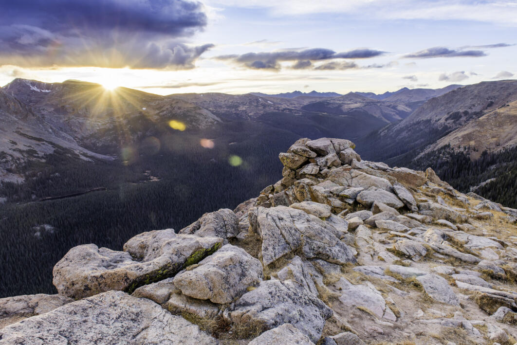 Sunset in the Mountains, Rocky Mountain National Park, Colorado