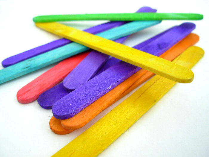 colored popciles sticks