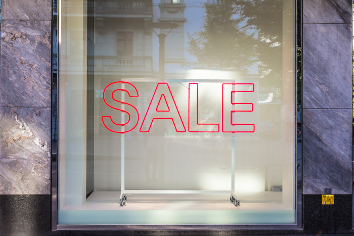 Pink sale sign