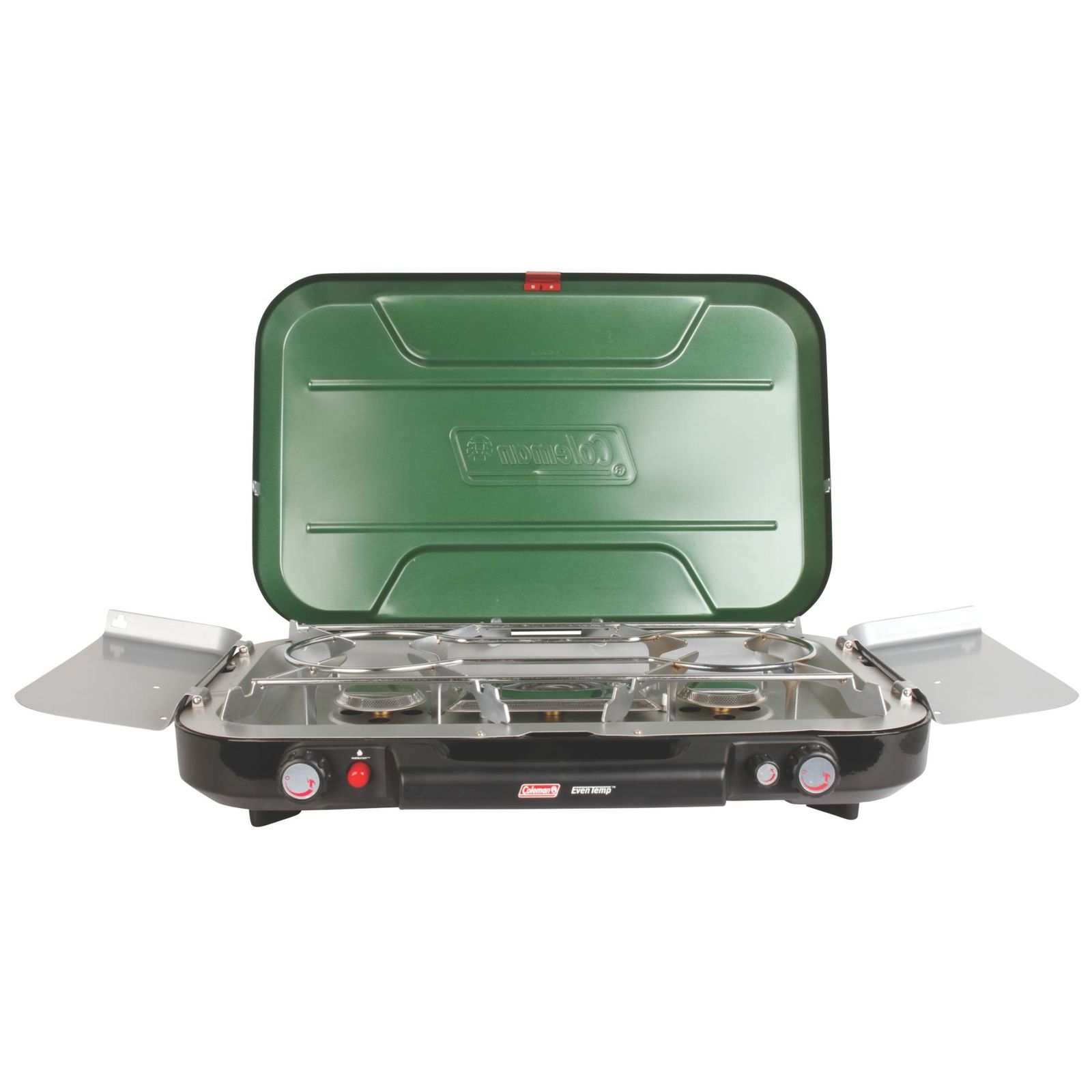 Coleman EvenTemp 3 Burner Stove with Griddle & Grease Cup bluemountain